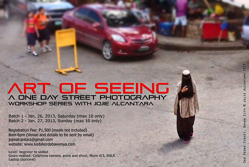 Art of Seeing, Street Photography Workshop by Jojie Alcantara
